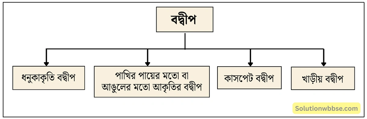 মাধ্যমিক ভুগোল - বহির্জাত প্রক্রিয়া ও তাদের দ্বারা সৃষ্ট ভূমিরূপ - বহির্জাত প্রক্রিয়া ও নদীর কাজ দ্বারা সৃষ্ট ভূমিরূপ - ব্যাখ্যামূলক প্রশ্ন ও উত্তর 2 বদ্বীপের শ্রেণিবিভাগ করো।