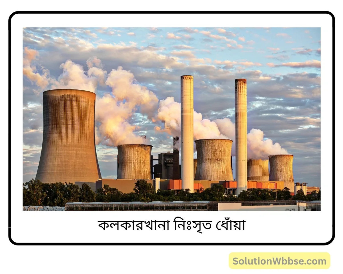 মাধ্যমিক জীবন বিজ্ঞান — পরিবেশ তার সম্পদ এবং তাদের সংরক্ষণ — পরিবেশদূষন — সংক্ষিপ্ত প্রশ্নোত্তর 3 কলকারখানা নিঃসৃত ধোঁয়া