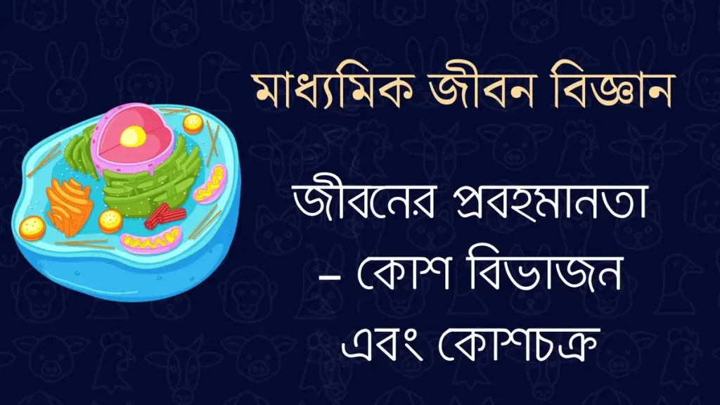 মাধ্যমিক জীবন বিজ্ঞান - জীবনের প্রবহমানতা - কোশ বিভাজন এবং কোশচক্র - সংক্ষিপ্ত প্রশ্নোত্তর 1 মাধ্যমিক জীবন বিজ্ঞান – জীবনের প্রবহমানতা