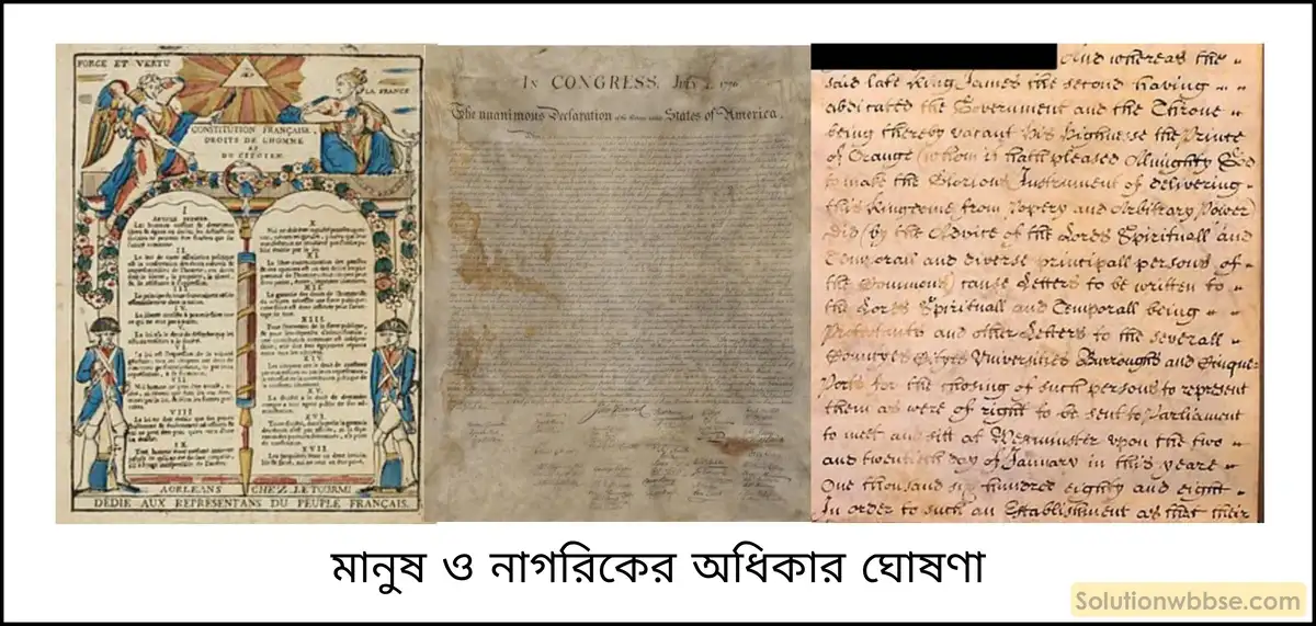 নবম শ্রেণী ইতিহাস - ফরাসি বিপ্লবের কয়েকটি দিক - বিশ্লেষণমূলক প্রশ্ন উত্তর 12 মানুষ ও নাগরিকের অধিকারের ঘোষণা (Declaration of the Rights of Man and the Citizen) কেন স্মরণীয়?