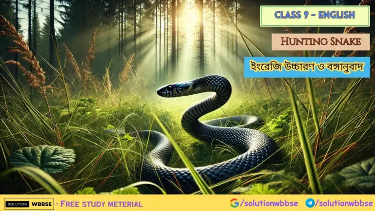 Class 9 - English - Hunting Snake - ইংরেজি উচ্চারণ ও বঙ্গানুবাদ