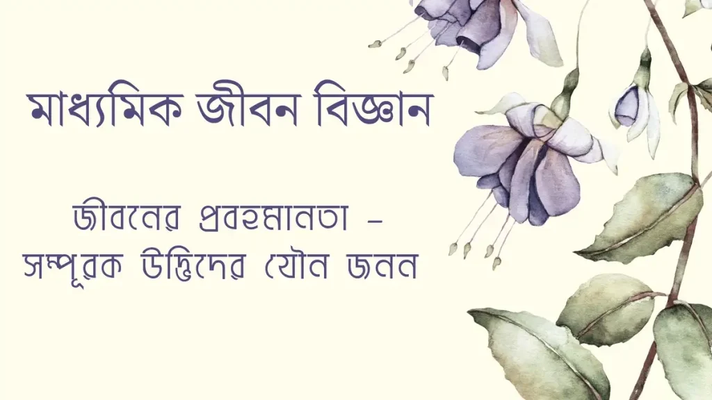 মাধ্যমিক জীবন বিজ্ঞান - জীবনের প্রবহমানতা - সম্পূরক উদ্ভিদের যৌন জনন