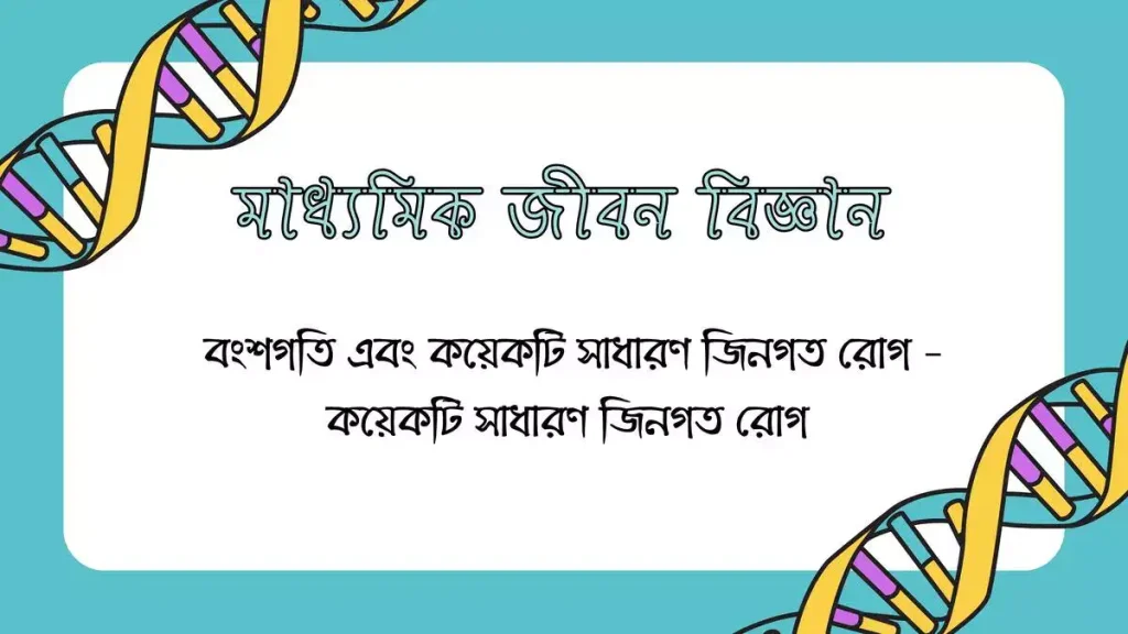 মাধ্যমিক জীবন বিজ্ঞান – বংশগতি এবং কয়েকটি সাধারণ জিনগত রোগ 2