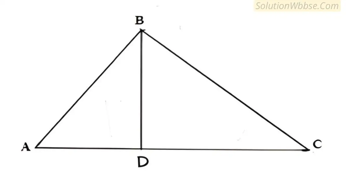 সমকোণী ত্রিভুজ ABC এর ∠A = 90°, BC এর উপর AD লম্ব