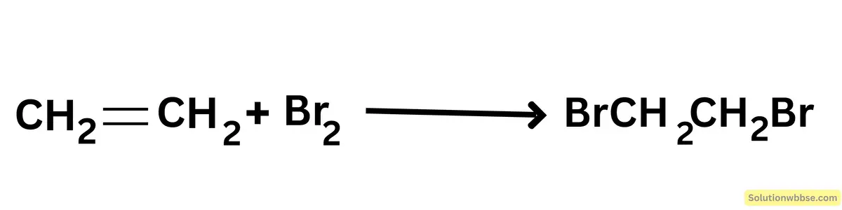2 টি কার্বন পরমানুযুক্ত একটি অসম্পৃক্ত হাইড্রোকার্বন। ব্রোমিনের সঙ্গে বিক্রিয়া (A) -তে অনু প্রতি 1 অনু ব্রোমিন যুক্ত হয়।