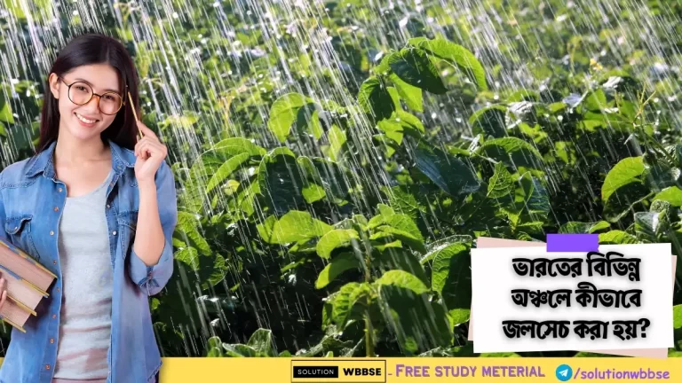 ভারতের বিভিন্ন অঞ্চলে কীভাবে জলসেচ করা হয়?