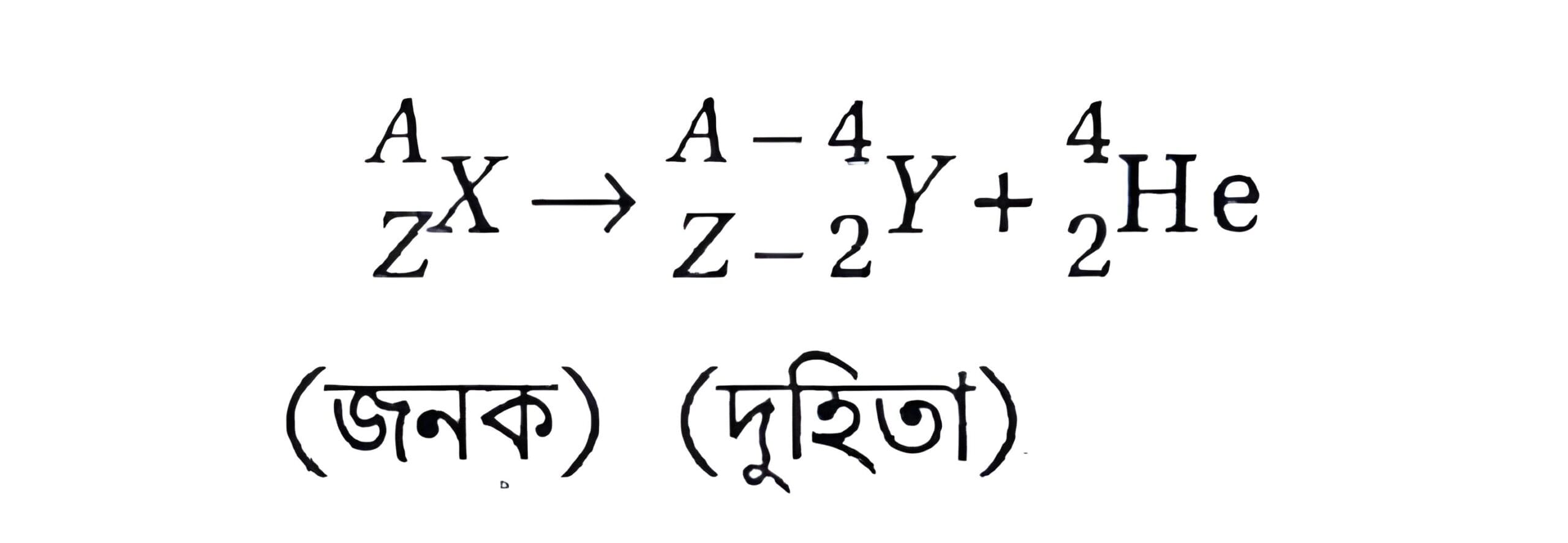 মাধ্যমিক ভৌতবিজ্ঞান – পরমাণুর নিউক্লিয়াস – বিষয়সংক্ষেপ 2 তেজস্ক্রিয় মৌলের পরমাণুর α বিঘটন