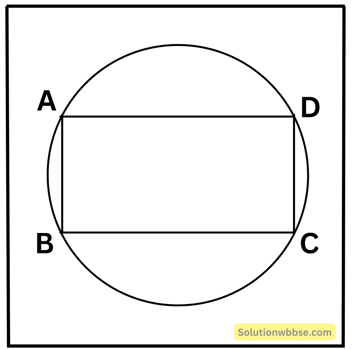 মাধ্যমিক গণিত - বৃত্তস্থ চতুর্ভুজ সংক্রান্ত উপপাদ্য - প্রয়োগ 7 বৃত্তস্থ সামান্তরিক একটি আয়তাকার চিত্র।