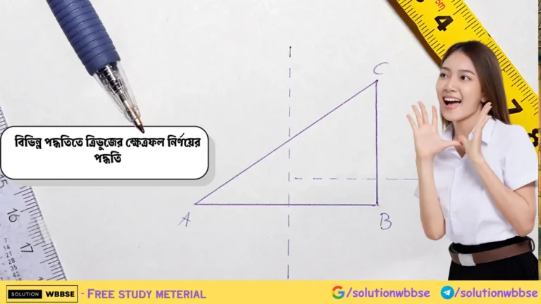 বিভিন্ন পদ্ধতিতে ত্রিভুজের ক্ষেত্রফল নির্ণয়ের পদ্ধতি