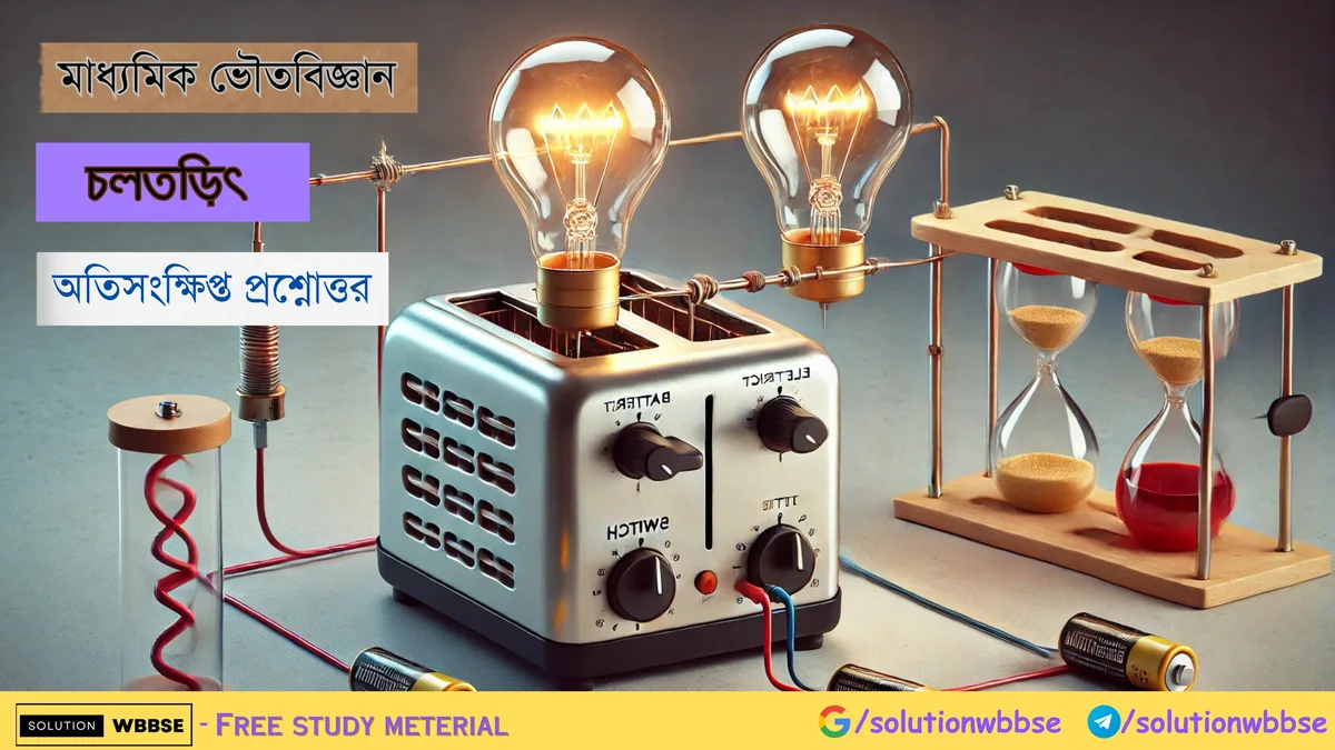 মাধ্যমিক ভৌতবিজ্ঞান – চলতড়িৎ – অতিসংক্ষিপ্ত প্রশ্নোত্তর 1