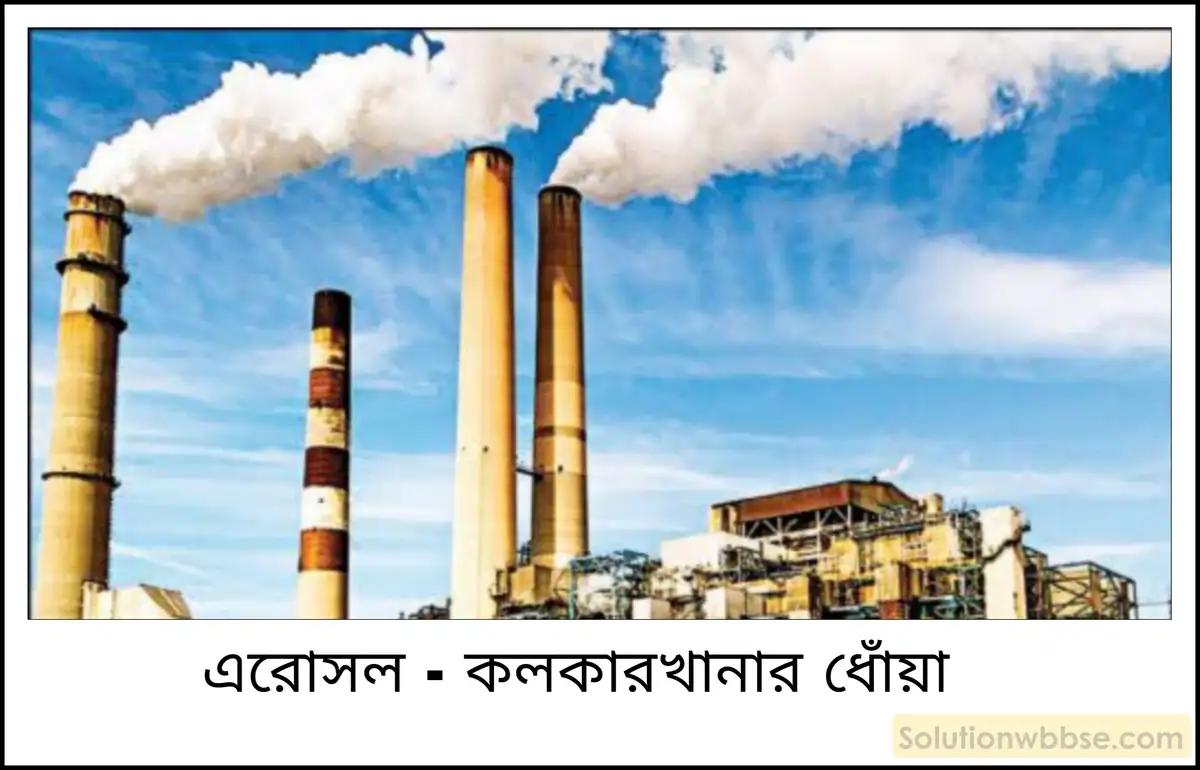 নবম শ্রেণী - ভৌতবিজ্ঞান - পদার্থ : পরমাণুর গঠন ও পদার্থের ভৌত ও রাসায়নিক ধর্মসমূহ - দ্রবণ - প্রশ্ন ও উত্তর 9 এরোসল -এর উদাহরণসহ সংজ্ঞা দাও।
