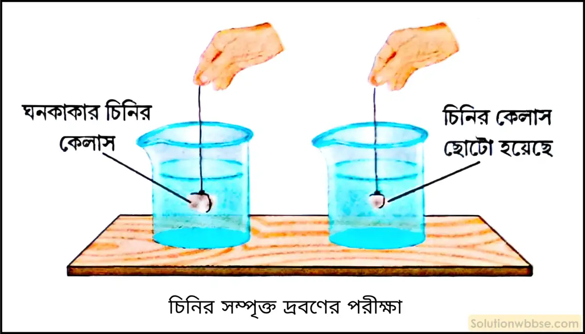 নবম শ্রেণী - ভৌতবিজ্ঞান - পদার্থ : পরমাণুর গঠন ও পদার্থের ভৌত ও রাসায়নিক ধর্মসমূহ - দ্রবণ - প্রশ্ন ও উত্তর 20 একটি চিনির দ্রবণ সম্পৃক্ত কি না তা চোখে দেখে বুঝবে কীভাবে?