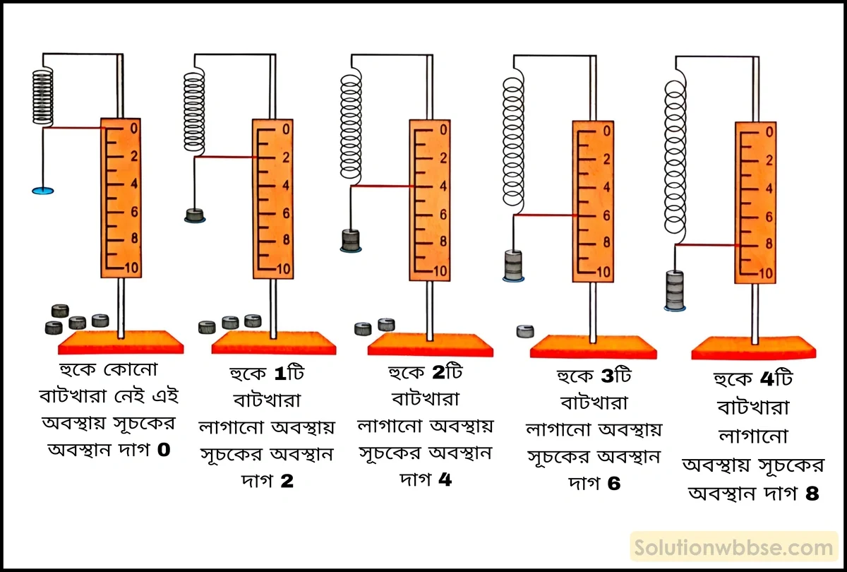 নবম শ্রেণী - ভৌতবিজ্ঞান - পদার্থ : গঠন ও ধর্ম - স্থিতিস্থাপকতা - প্রশ্ন ও উত্তর 12 সহজ পরীক্ষার সাহায্যে হাতেকলমে স্প্রিং-এর বলধ্রুবক নির্ণয়ের পদ্ধতি সংক্ষেপে আলোচনা করো।