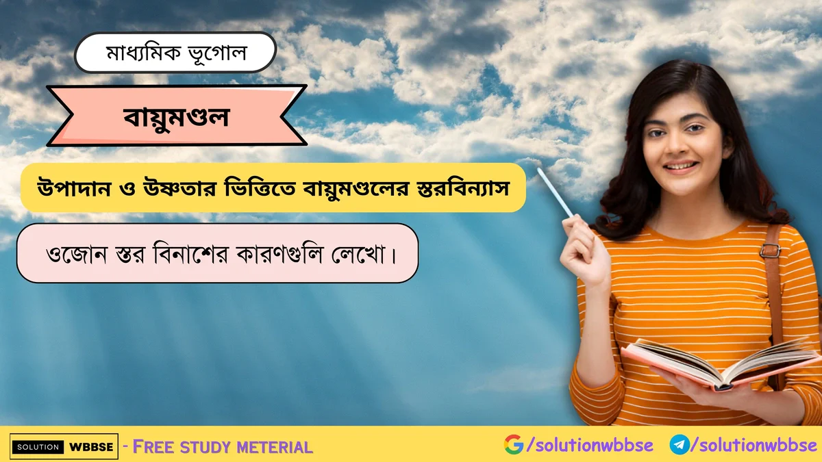 ওজোন স্তর বিনাশের কারণগুলি লেখো।