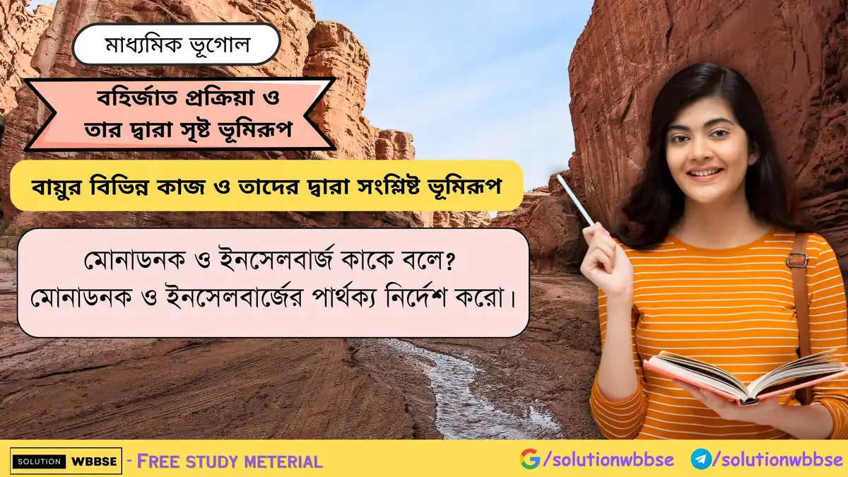 মোনাডনক ও ইনসেলবার্জের পার্থক্য নির্দেশ করো।