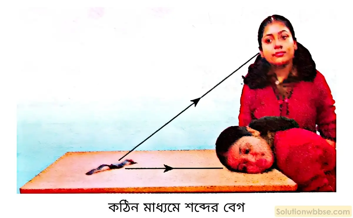 নবম শ্রেণী - ভৌতবিজ্ঞান - শব্দ - শব্দের বিস্তার : তরঙ্গ - প্রশ্ন ও উত্তর 4 কঠিন, তরল ও গ্যাসীয় মাধ্যমের মধ্য দিয়ে শব্দ বিস্তারের তুলনা একটি সহজ পরীক্ষার দ্বারা বোঝাও।