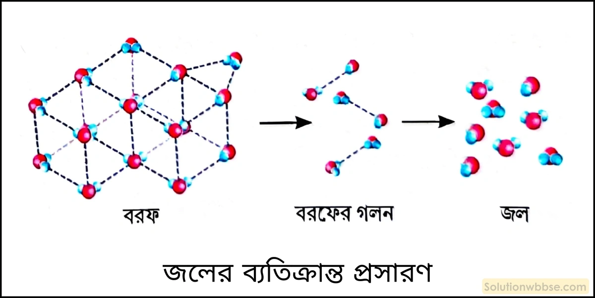 নবম শ্রেণী - ভৌতবিজ্ঞান - তাপ - জলের ব্যতিক্রান্ত প্রসারণ - প্রশ্ন ও উত্তর 8 জলের ব্যতিক্রান্ত প্রসারণের কারণ কী?