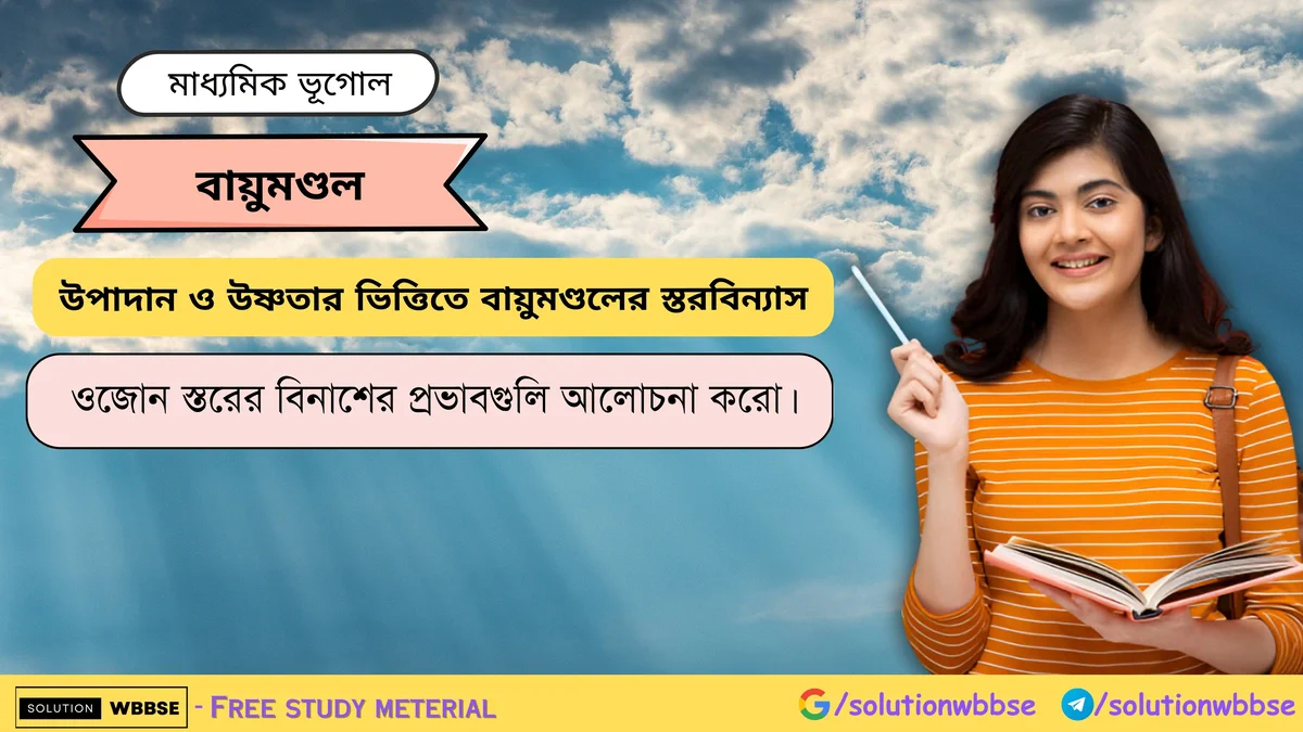 ওজোন স্তরের বিনাশের প্রভাবগুলি আলোচনা করো।