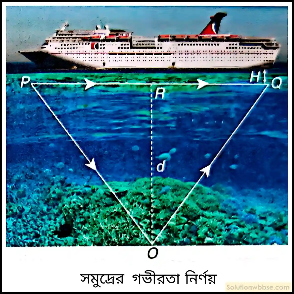 প্রতিধ্বনির সাহায্যে সমুদ্রের গভীরতা কীভাবে নির্ণয় করবে?