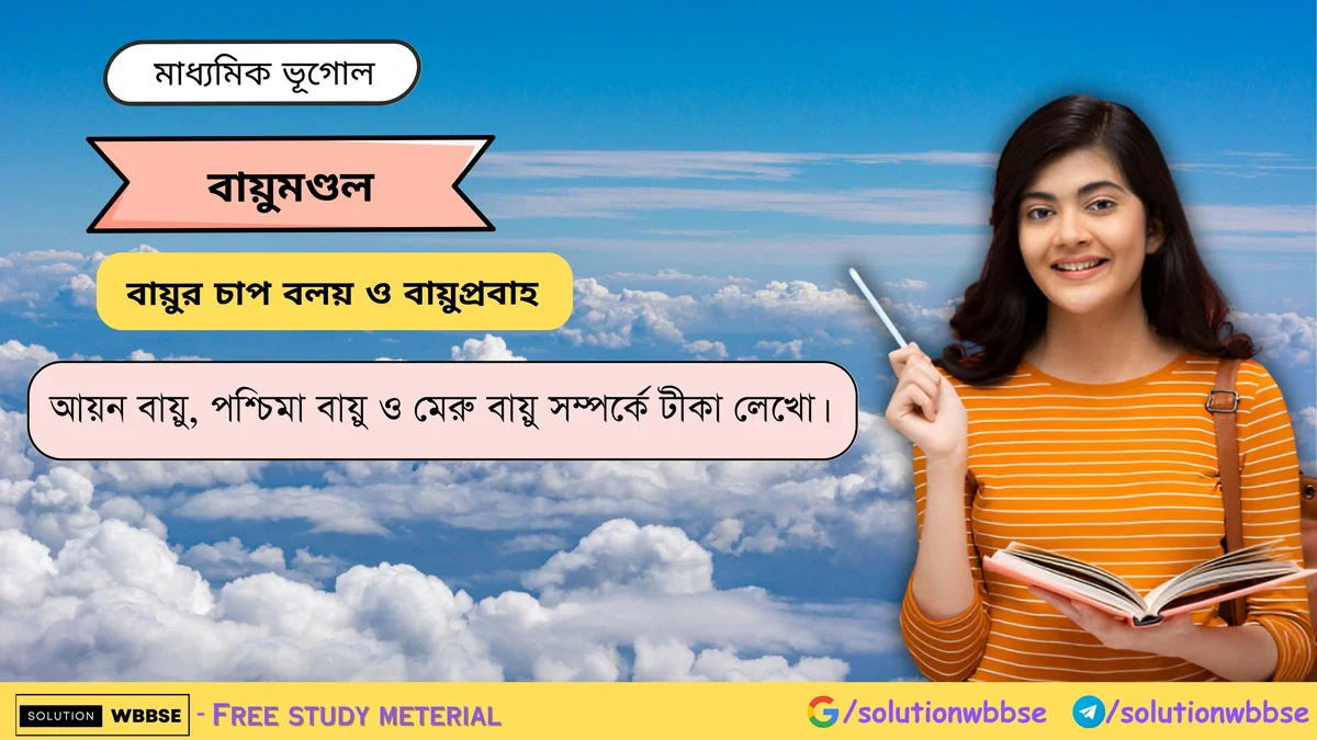 আয়ন বায়ু, পশ্চিমা বায়ু ও মেরু বায়ু সম্পর্কে টীকা লেখো -