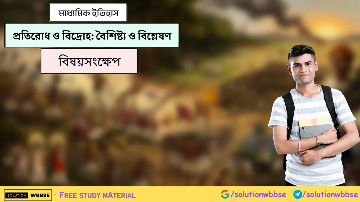 প্রতিরোধ ও বিদ্রোহ-বৈশিষ্ট্য ও বিশ্লেষণ - মাধ্যমিক ইতিহাস - বিষয়সংক্ষেপ