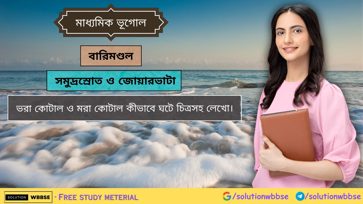 ভরা কোটাল ও মরা কোটাল কীভাবে ঘটে চিত্রসহ লেখো। 1 ভরা কোটাল ও মরা কোটাল কীভাবে ঘটে চিত্রসহ লেখো।