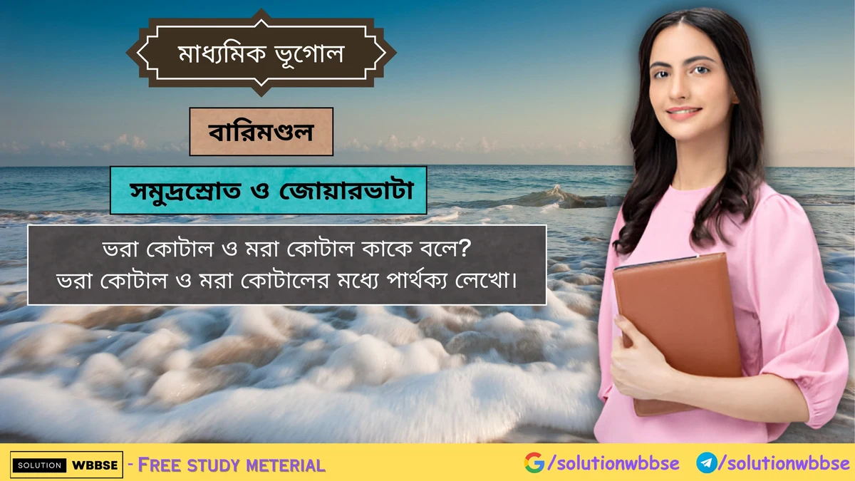 ভরা কোটাল ও মরা কোটালের মধ্যে পার্থক্য লেখো।