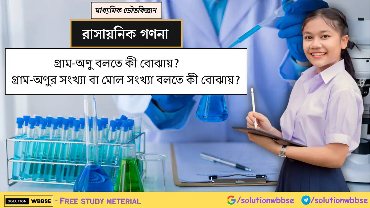 গ্রাম-অণু বলতে কী বোঝায়? গ্রাম-অণুর সংখ্যা বা মোল সংখ্যা বলতে কী বোঝায়?