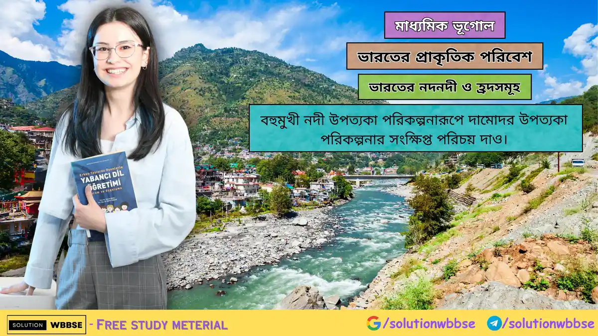 বহুমুখী নদী উপত্যকা পরিকল্পনারূপে দামোদর উপত্যকা পরিকল্পনা-মাধ্যমিক ভূগোল