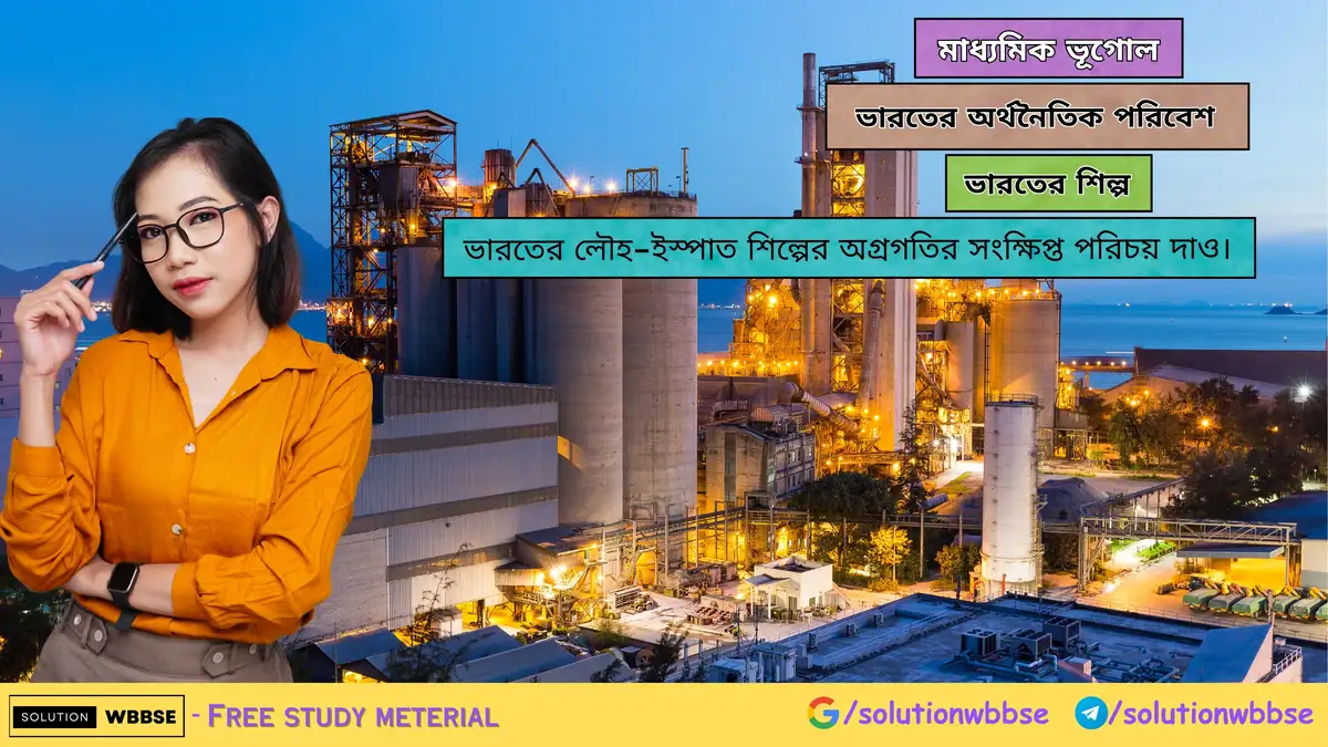 ভারতের লৌহ-ইস্পাত শিল্পের অগ্রগতির সংক্ষিপ্ত পরিচয় দাও
