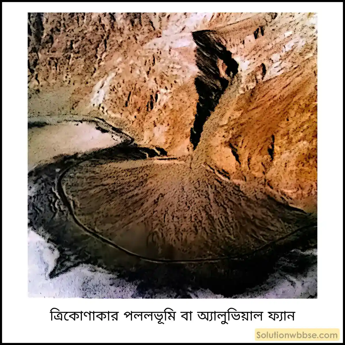 মাধ্যমিক ভুগোল - বহির্জাত প্রক্রিয়া ও তাদের দ্বারা সৃষ্ট ভূমিরূপ - বহির্জাত প্রক্রিয়া ও নদীর কাজ দ্বারা সৃষ্ট ভূমিরূপ - দীর্ঘধর্মী প্রশ্ন ও উত্তর 8 ত্রিকোণাকার পললভূমি বা পলল ব্যজনী