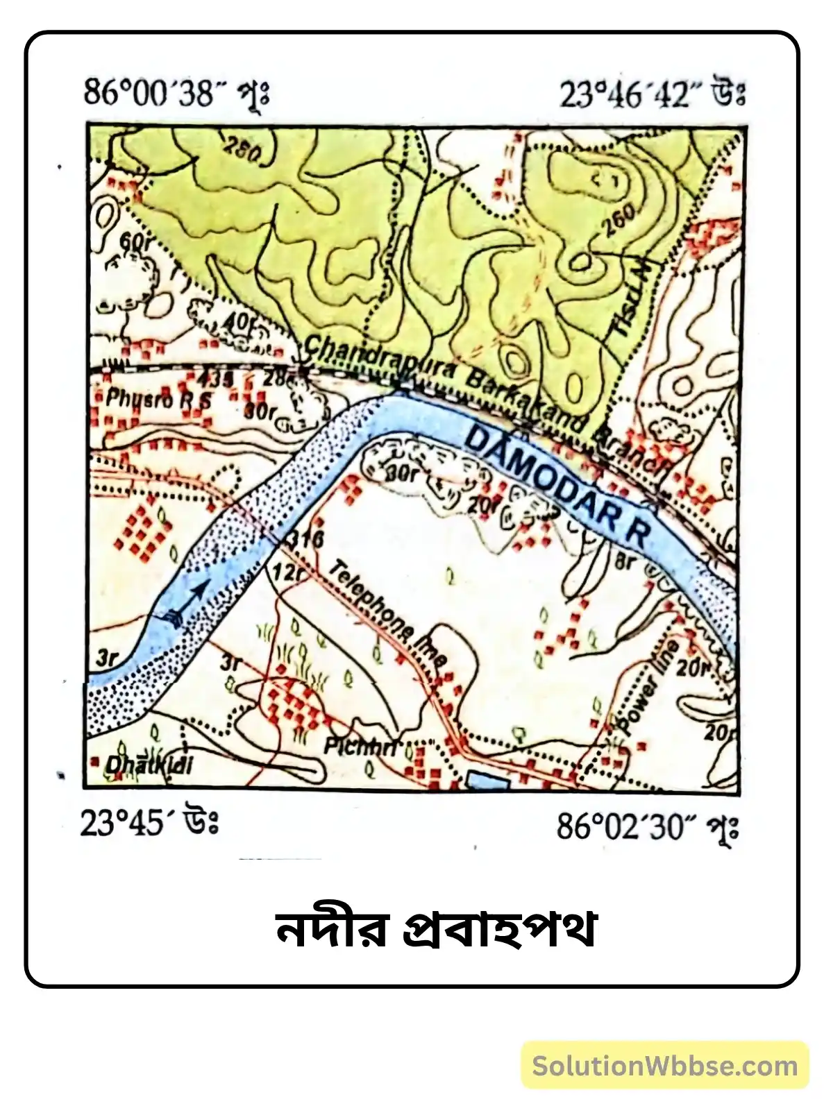 ভূবৈচিত্র্যসূচক মানচিত্রের প্রয়োজনীয়তা লেখো। 3 নদীর প্রবাহপথ