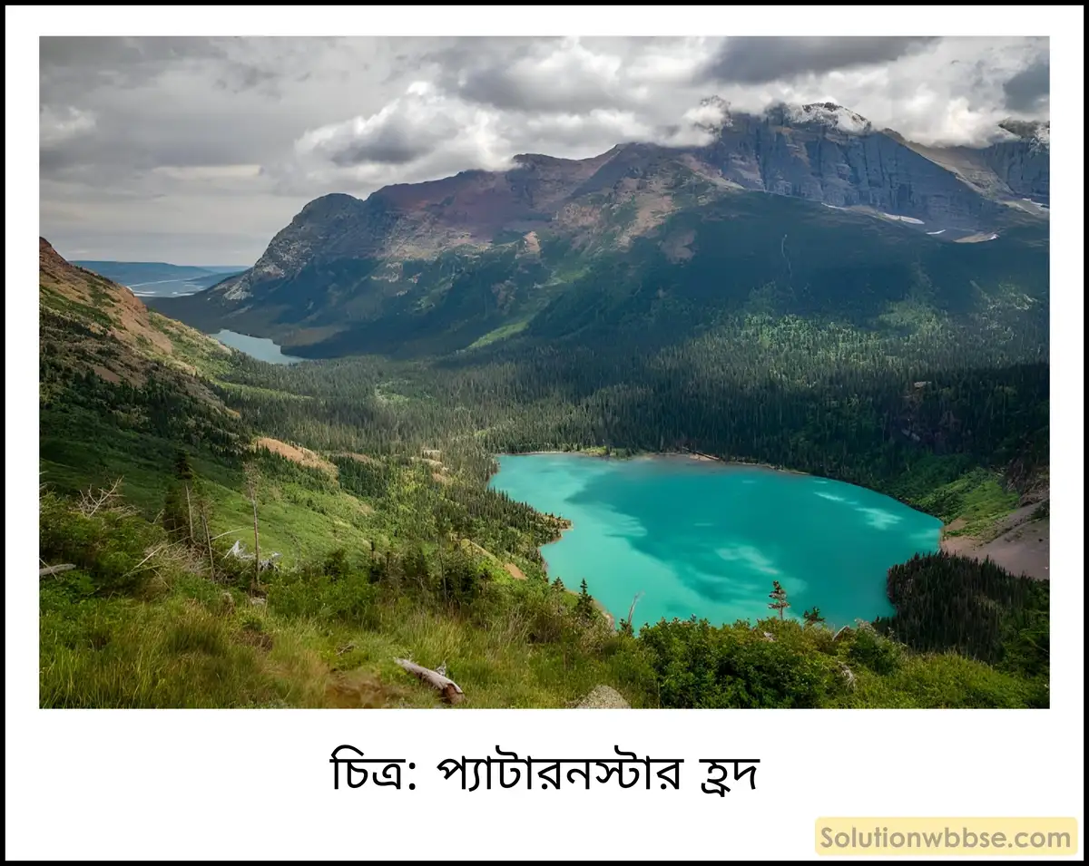 মাধ্যমিক ভূগোল - বহির্জাত প্রক্রিয়া ও তাদের দ্বারা সৃষ্ট ভূমিরূপ - হিমবাহের বিভিন্ন কাজ দ্বারা সৃষ্ট ভূমিরূপ - সংক্ষিপ্ত প্রশ্ন ও উত্তর 9 প্যাটারনস্টার হ্রদ কাকে বলে?