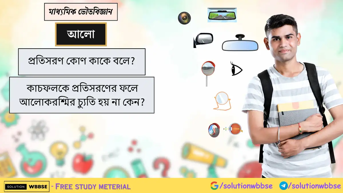 প্রতিসরণ কোণ কাকে বলে? কাচফলকে প্রতিসরণের ফলে আলোকরশ্মির চ্যুতি হয় না কেন?