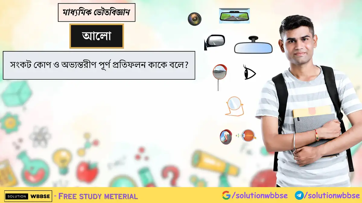 সংকট কোণ ও অভ্যন্তরীণ পূর্ণ প্রতিফলন কাকে বলে?