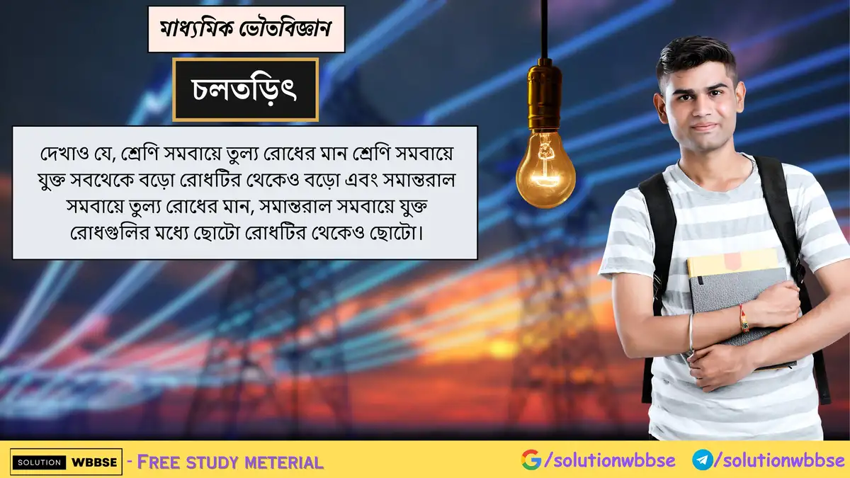 শ্রেণি ও সমান্তরাল সমবায়ে তুল্য রোধের তুলনামূলক বিশ্লেষণ 1 দেখাও যে, শ্রেণি সমবায়ে তুল্য রোধের মান শ্রেণি সমবায়ে যুক্ত সবথেকে বড়ো রোধটির থেকেও বড়ো এবং সমান্তরাল সমবায়ে তুল্য রোধের মান, সমান্তরাল সমবায়ে যুক্ত রোধগুলির মধ্যে ছোটো রোধটির থেকেও ছোটো।