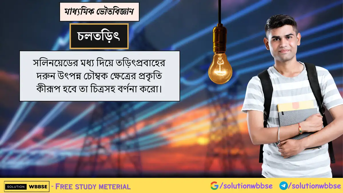 সলিনয়েডের মধ্য দিয়ে তড়িৎপ্রবাহের দরুন উৎপন্ন চৌম্বক ক্ষেত্রের প্রকৃতি কীরূপ হবে তা চিত্রসহ বর্ণনা করো। 1 সলিনয়েডের মধ্য দিয়ে তড়িৎপ্রবাহের দরুন উৎপন্ন চৌম্বক ক্ষেত্রের প্রকৃতি কীরূপ হবে তা চিত্রসহ বর্ণনা করো।