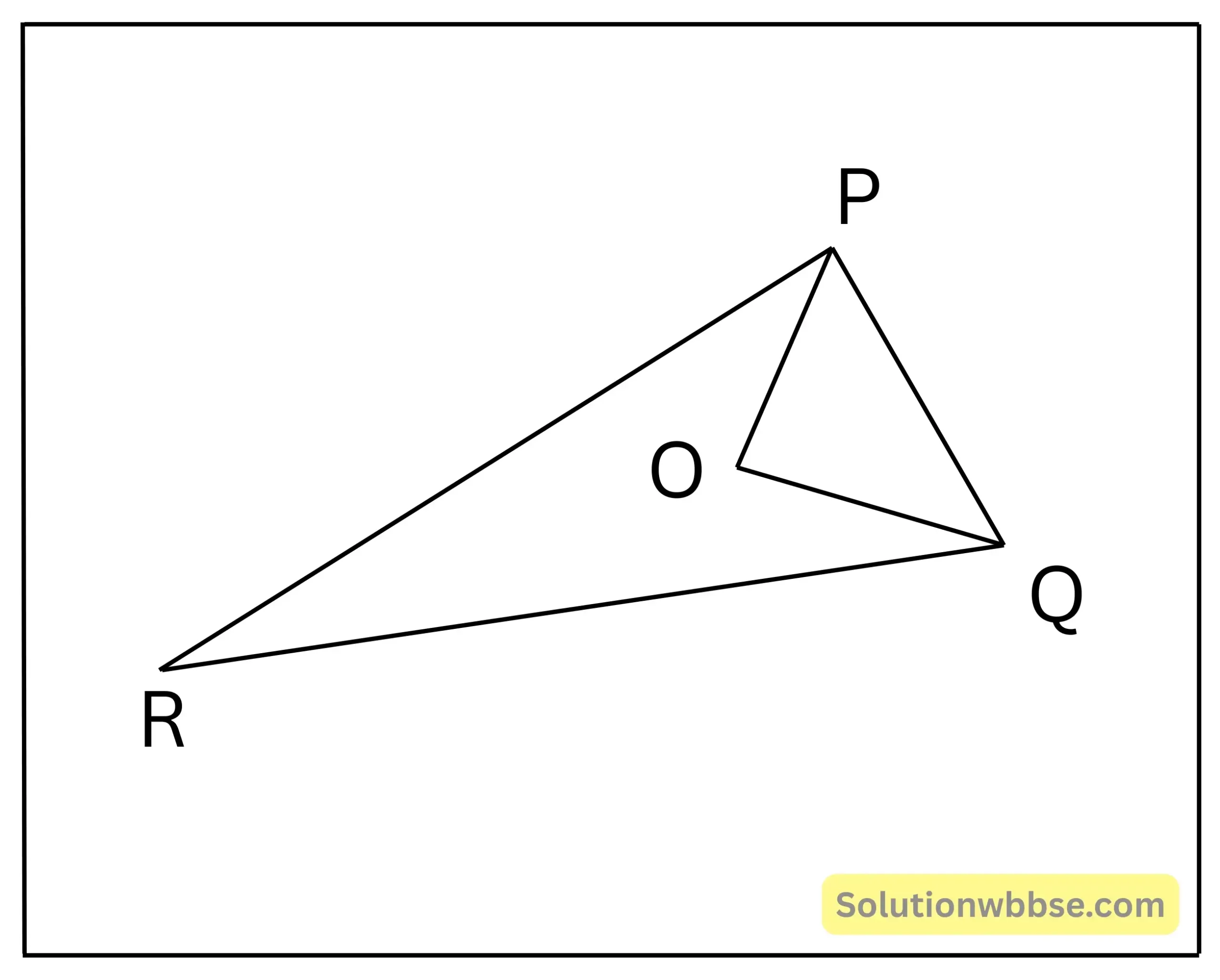 PQR ত্রিভুজের অভ্যন্তরে O বিন্দু এমনভাবে অবস্থিত যে ∠POQ=90,OP=6 সেমি-পিথাগোরাসের উপপাদ্য