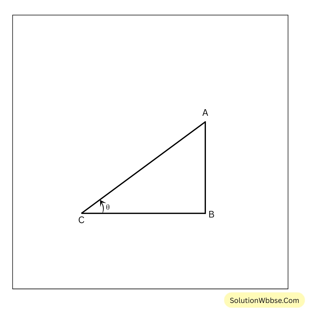 সোমা একটি সমকোণী ত্রিভুজ ABC এঁকেছে যার ∠ABC=90°, AB=24 সেমি. 