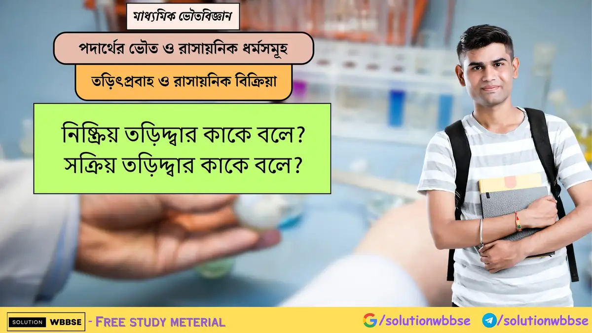 নিষ্ক্রিয় তড়িদ্দ্বার কাকে বলে? সক্রিয় তড়িদ্দ্বার কাকে বলে?