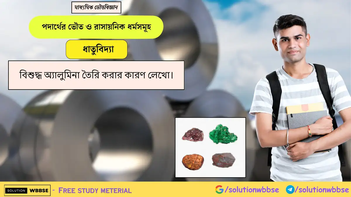 বিশুদ্ধ অ্যালুমিনা তৈরি করার কারণ লেখো। 