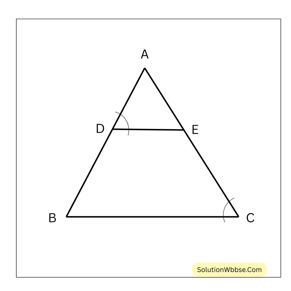 পাশের চিত্রে \(\angle ADE = \angle ACB\) হলে