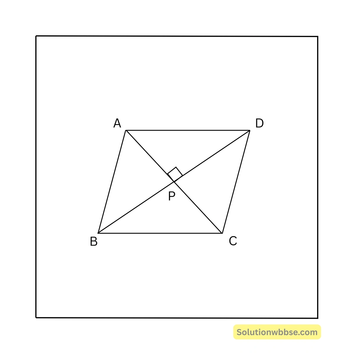 একটি রম্বসের দুটি কর্ণের দৈর্ঘ্য 24 সেমি এবং 10 সেমি হলে রম্বসটির পরিসীমা