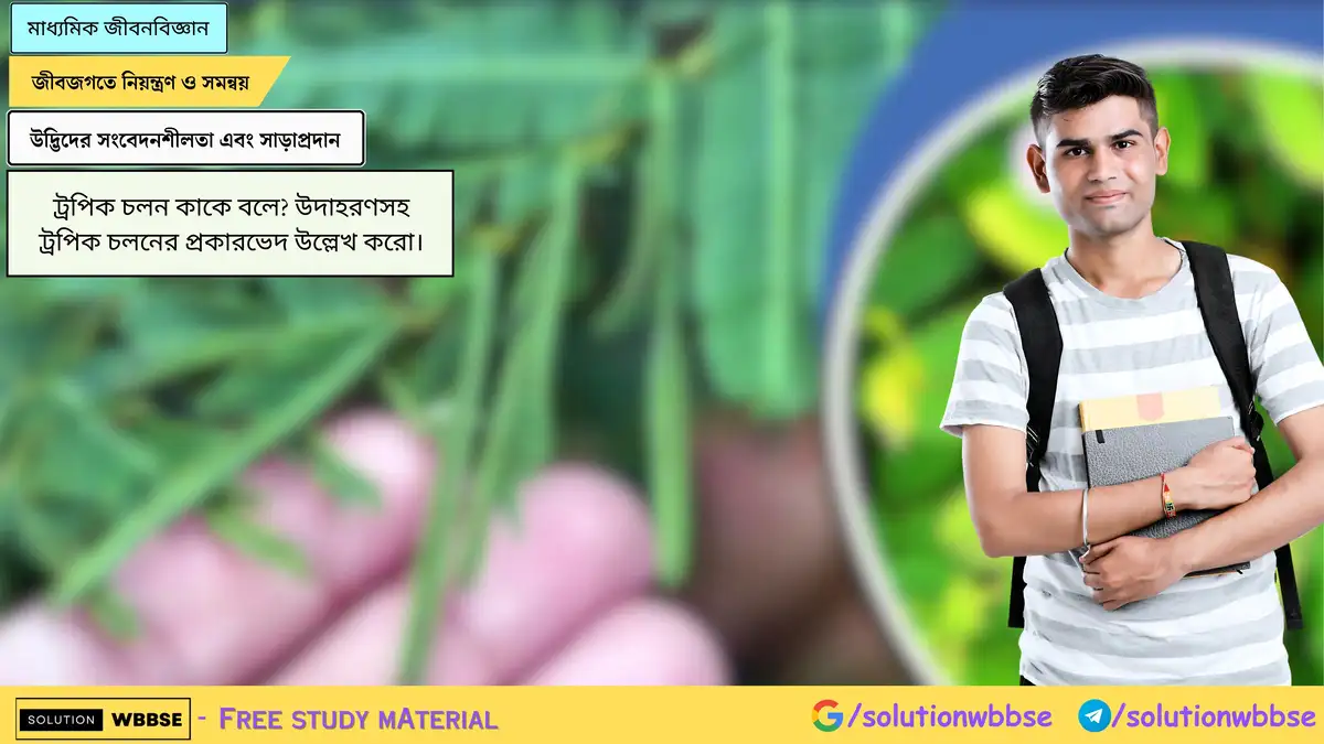 ট্রপিক চলন কাকে বলে-ট্রপিক চলনের প্রকারভেদ উদাহরণসহ উল্লেখ করো