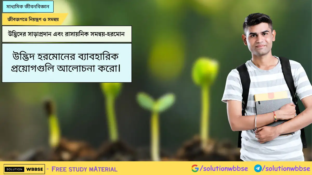 উদ্ভিদ হরমোনের ব্যাবহারিক প্রয়োগগুলি আলোচনা করো।