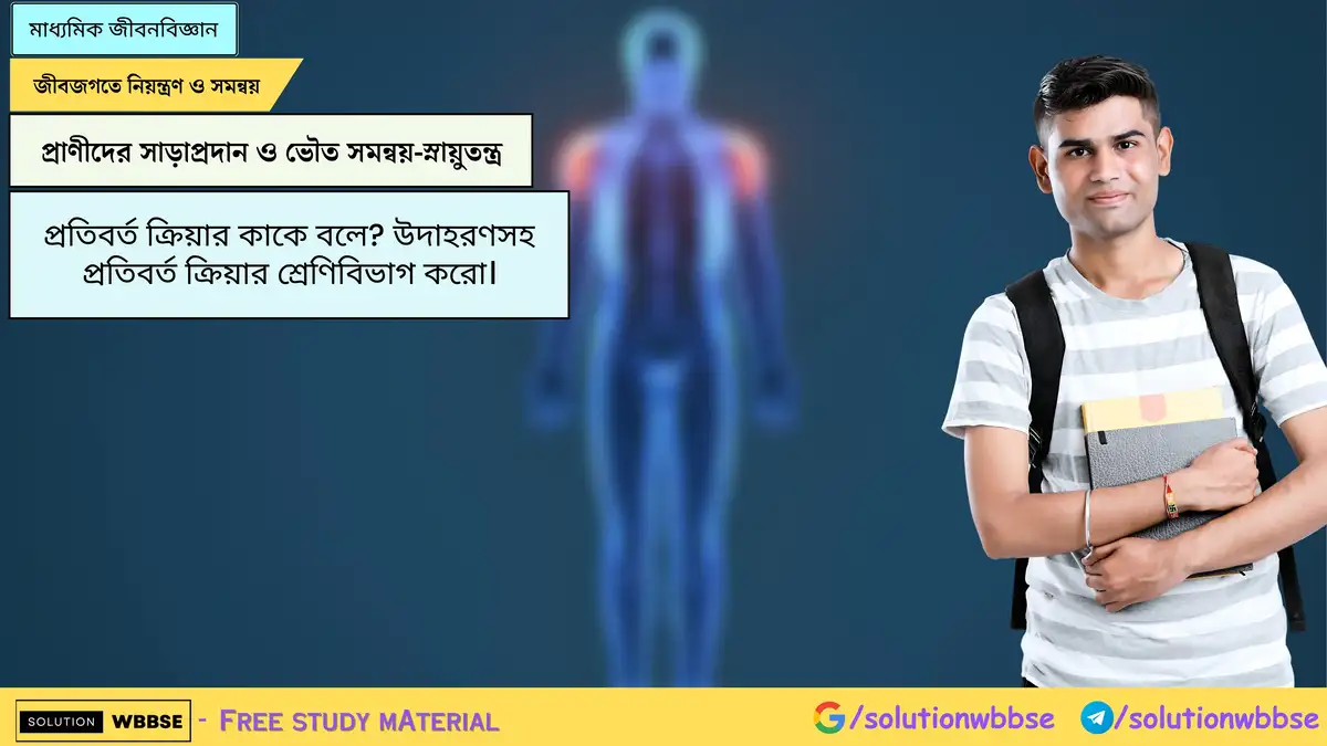 প্রতিবর্ত ক্রিয়ার কাকে বলে? উদাহরণসহ প্রতিবর্ত ক্রিয়ার শ্রেণিবিভাগ করো। 1 প্রতিবর্ত ক্রিয়ার কাকে বলে? উদাহরণসহ প্রতিবর্ত ক্রিয়ার শ্রেণিবিভাগ করো।