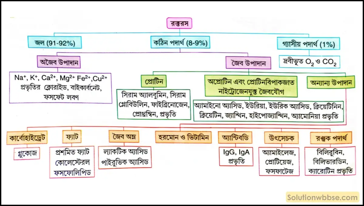রক্তরসের উপাদানসমূহ