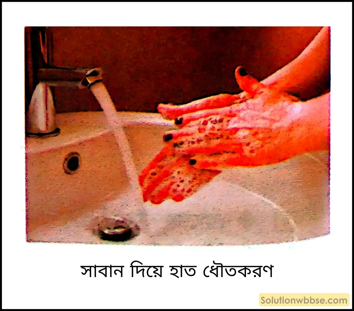 নবম শ্রেণী জীবনবিজ্ঞান - জীববিদ্যা ও মানবকল্যাণ - রচনাধর্মী প্রশ্ন ও উত্তর 11 সাবান দিয়ে হাত ধৌতকরণ