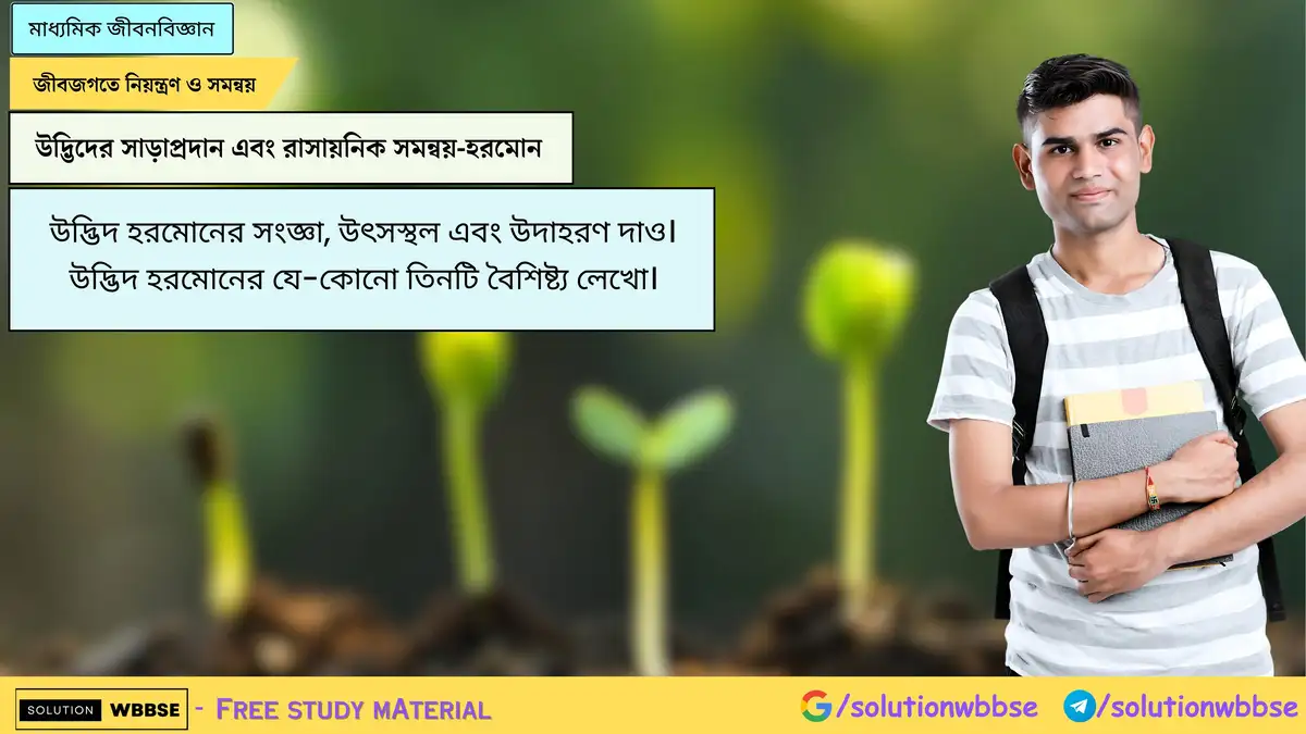 Home 6 উদ্ভিদ হরমোনের সংজ্ঞা, উৎসস্থল এবং উদাহরণ দাও। উদ্ভিদ হরমোনের যে-কোনো তিনটি বৈশিষ্ট্য লেখো।