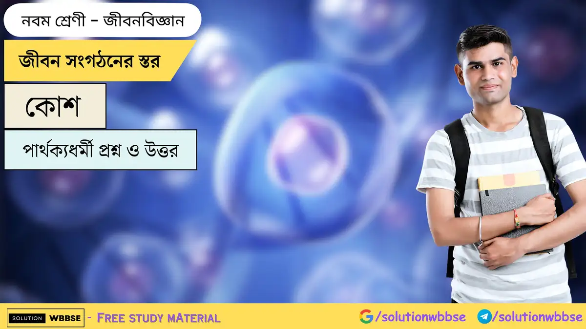 জীবন সংগঠনের স্তর-কোশ-জীবনবিজ্ঞান-নবম শ্রেণী